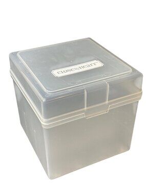 CTMH Close To My Heart Clear Plastic Craft Storage Box With Dividers